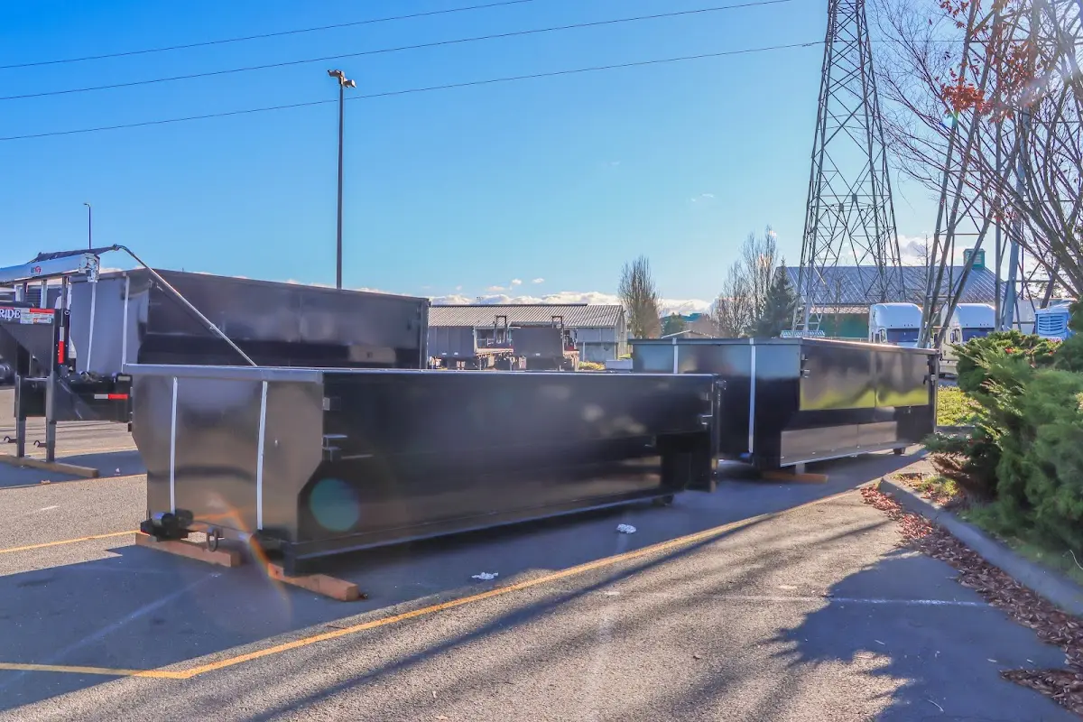 Roll-off dumpster ready for waste disposal at job site for 15 Yard Dumpster Rental in Orlovista